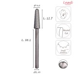 Fresa Cono 4,0mm Media Corte Cruzado LT 12,7mm