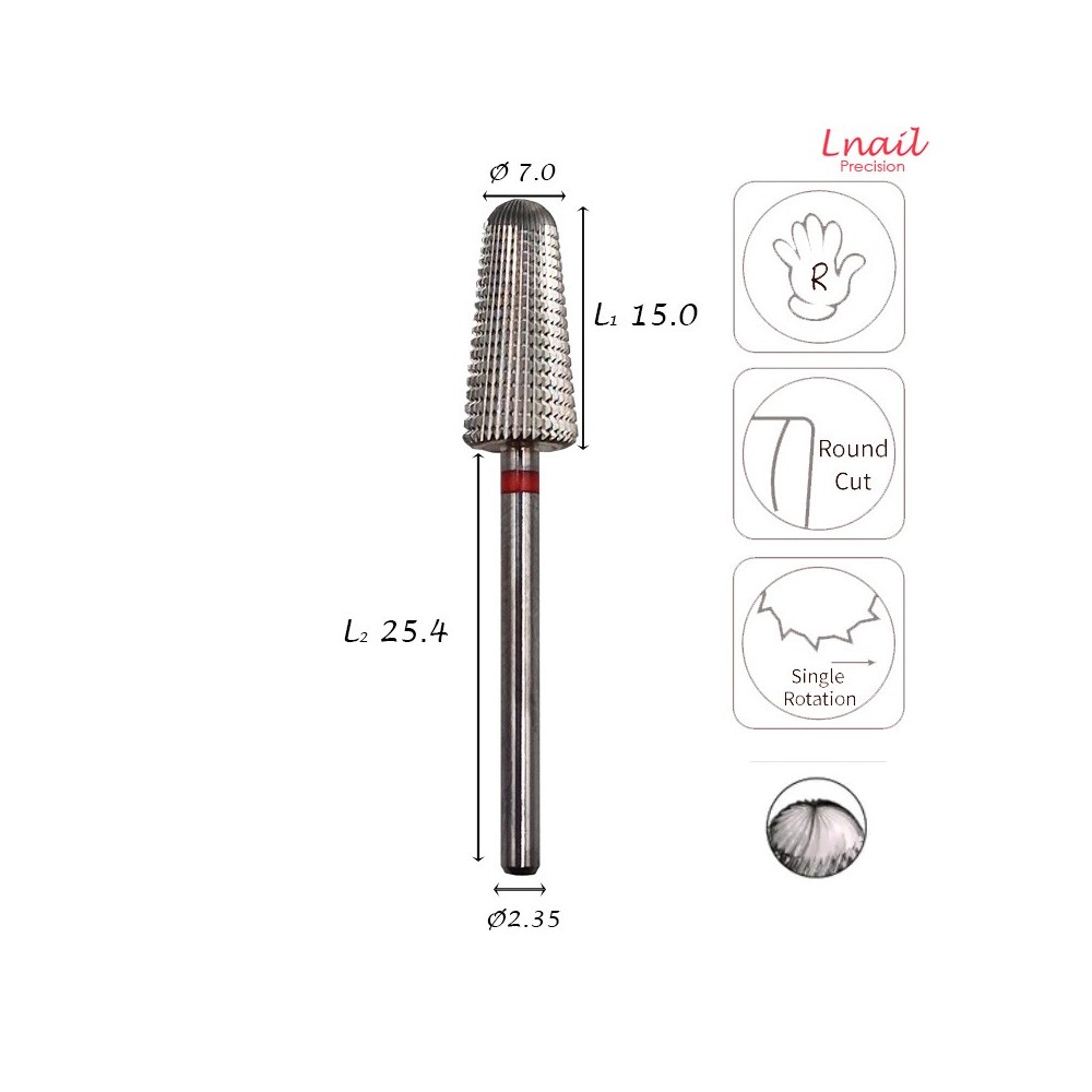 Carbide Volcano Bit 7.0mm Fine Long Cut WL 15.0mm