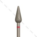 Fresa Diamante Goccia &Oslash;5,0mm Anello Rosso LL 12,0mm