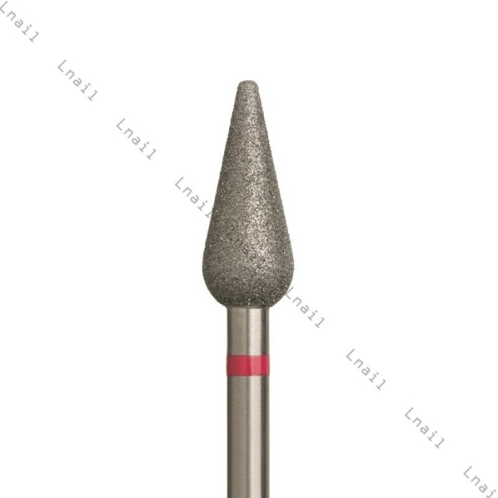 Fresa Diamante Goccia Ø5,0mm Anello Rosso LL 12,0mm