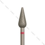 Fresa Diamante Goccia Ø5,0mm Anello Rosso LL 12,0mm