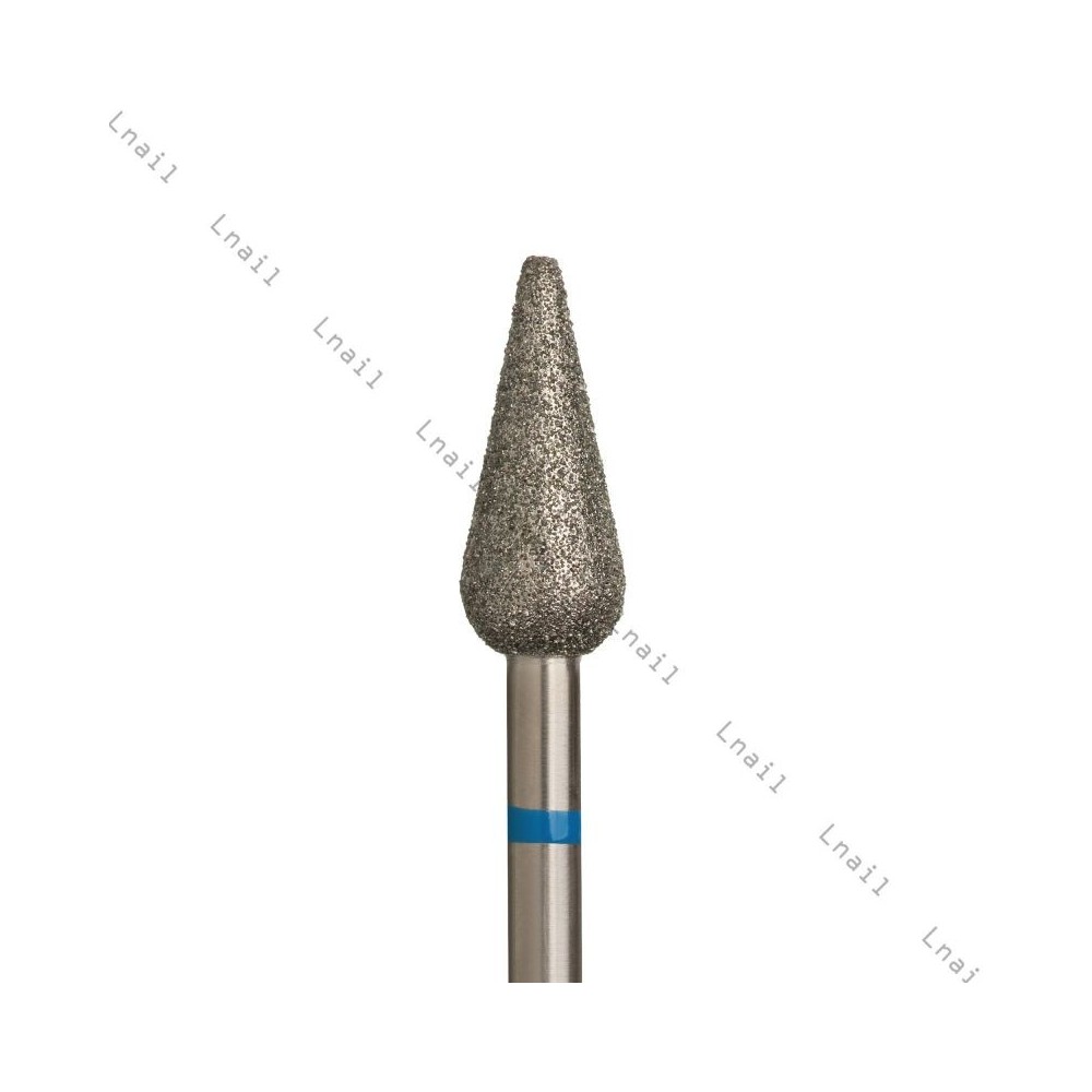 Алмазная фреза капля Ø5,0 мм синяя раб. длина 12,0 мм