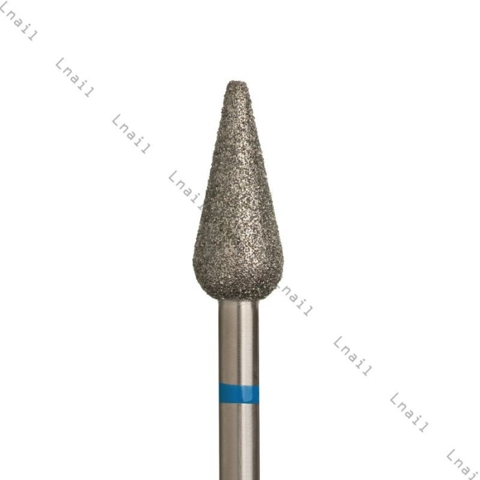 Алмазная фреза капля Ø5,0 мм синяя раб. длина 12,0 мм