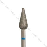 Алмазная фреза капля Ø5,0 мм синяя раб. длина 12,0 мм