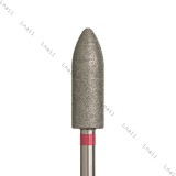 Алмазная фреза пуля Ø5,0 мм красная раб. длина 15,0 мм