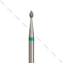 Fresa Diamante Bocciolo &Oslash;1,6mm Anello Verde LL 3,0mm