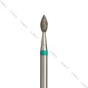 Fresa Diamante Bocciolo &Oslash;2,3mm Anello Verde LL 5,0mm