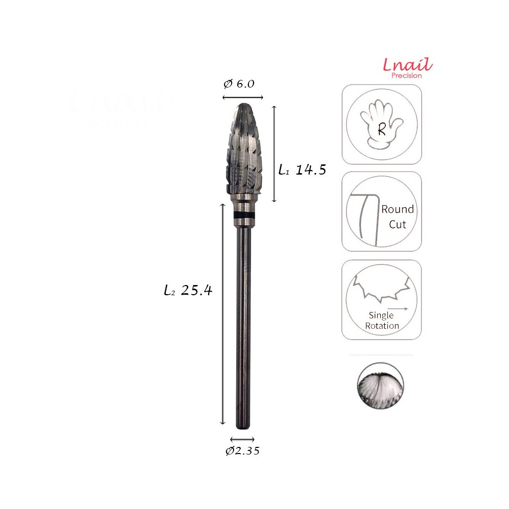 Fresa Maíz 6,0mm Extra Gruesa Corte Longitudinal LT 14,5mm