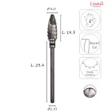Hartmetall Mais 6,0 mm Grob Längsverzahnung AL 14,5 mm