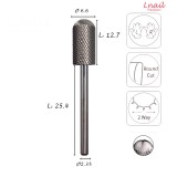 Hartmetall Zylinder 6,6 mm Mittel Kreuzverzahnung AL 12,7 mm L/R