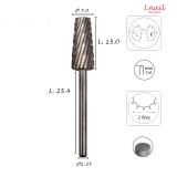 Fresa Cono 7,0mm Extra Grossa Taglio Incrociato LL 15,0mm L/R