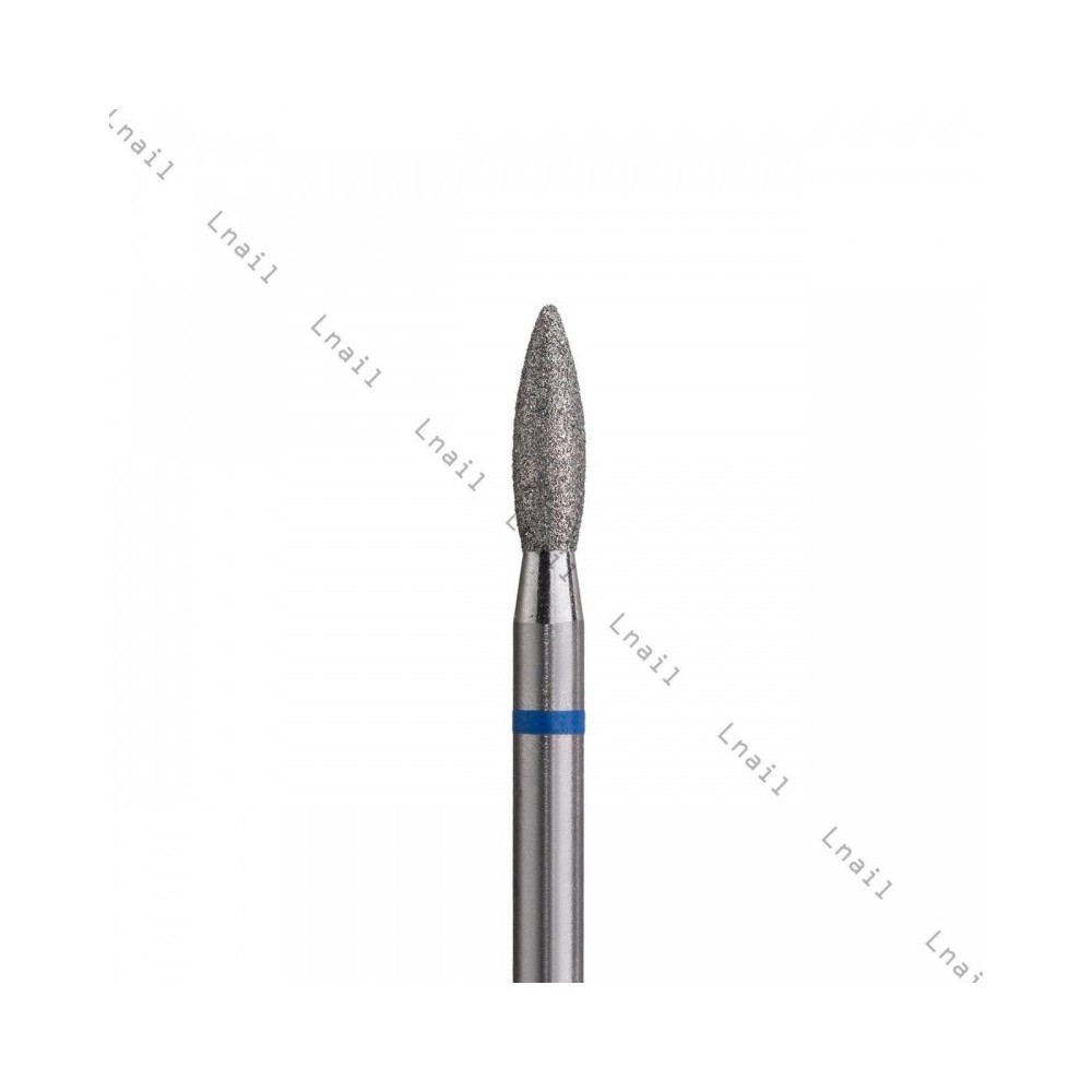 Алмазная фреза пламя Ø2,5 мм синяя раб. длина 8,0 мм