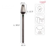 Fresa Strawberry 6,0mm Grossa Taglio Longitudinale LL 12,5mm