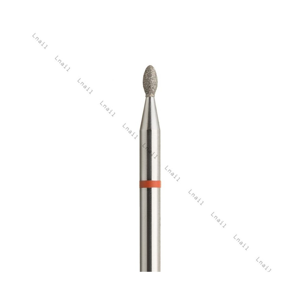 Fresa Diamante Oliva Ø1,6mm Anillo Rojo LT 3,4mm