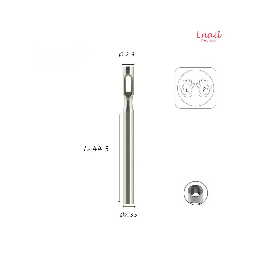 Carbide Hollow Bit 2.3mm L/R