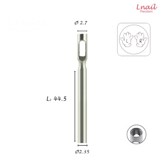 Carbide Hollow Bit 2.7mm L/R
