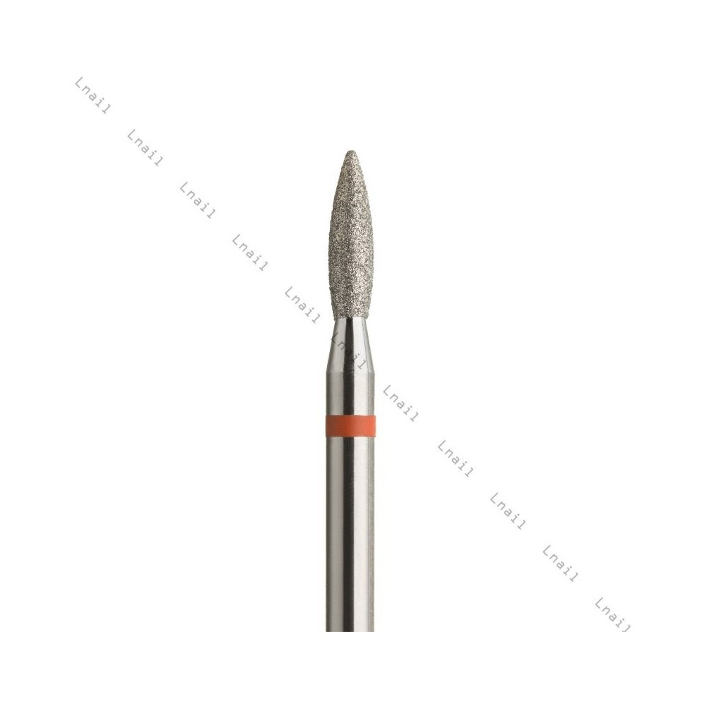Diamantfräser Flamme Ø2,1mm Roter Ring AL 8,0mm