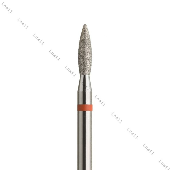 Diamantfräser Flamme Ø2,1mm Roter Ring AL 8,0mm