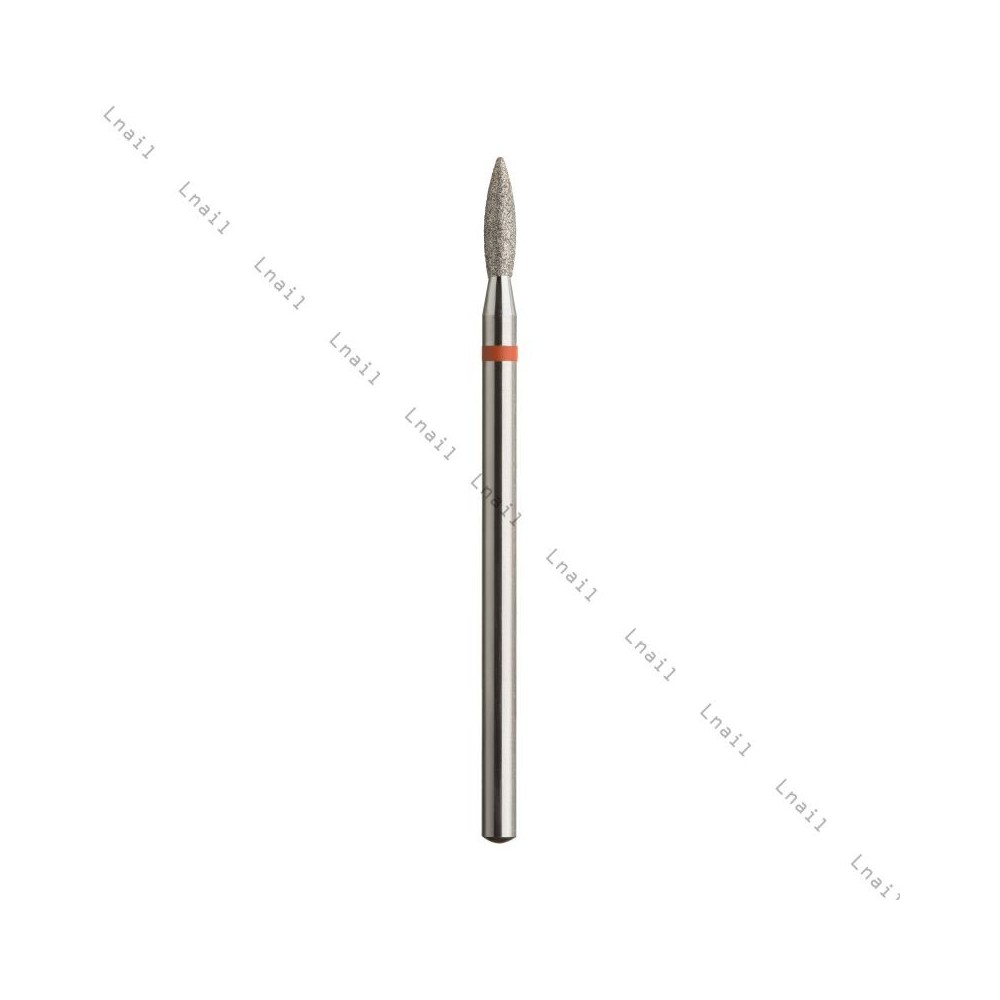 Diamantfräser Flamme Ø2,1mm Roter Ring AL 8,0mm