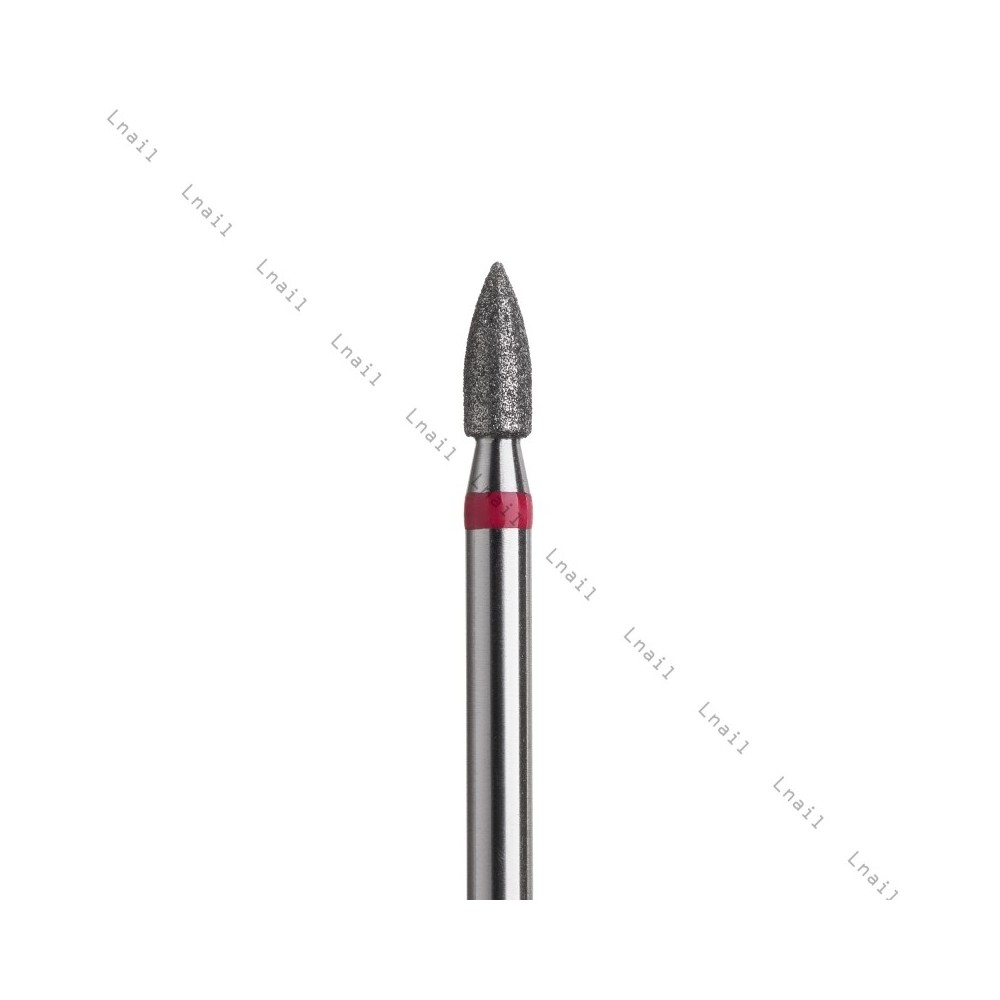 Fresa Diamante Bullet Ø2,3mm Anello Rosso LL 6,0mm