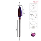 Carbide Flame Bit 6.0mm Fine DLC Long Cut WL 14.6mm