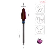 Hartmetall Flamme 6,0 mm Mittel DLC Längsverzahnung AL 14,6 mm