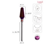 Fresa Cono 7,0mm Fina DLC Corte Longitudinal LT 15,0mm