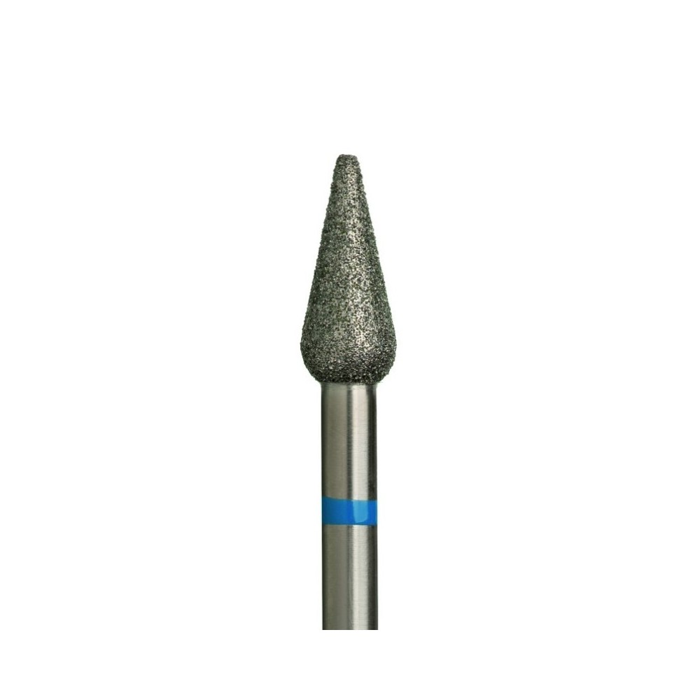 Fresa Diamante Goccia Ø3,3mm Anello Blu LL 10,0mm
