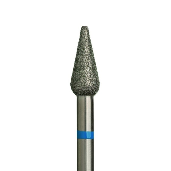 Fresa Diamante Goccia Ø3,3mm Anello Blu LL 10,0mm