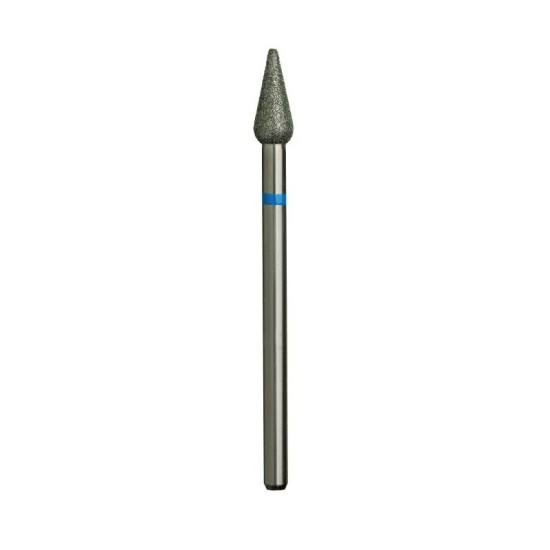 Fresa Diamante Goccia Ø3,3mm Anello Blu LL 10,0mm