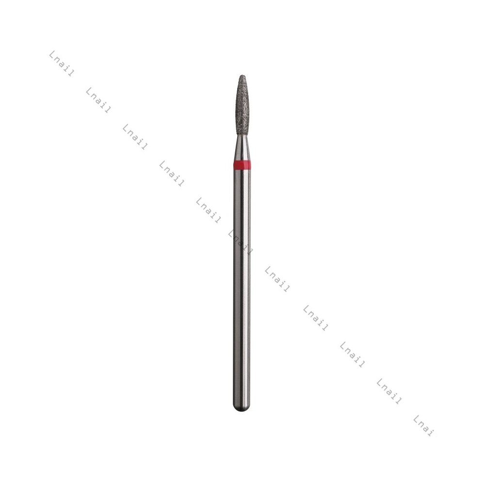 Diamantfräser Flamme Ø1,6mm Roter Ring AL 8,0mm