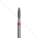Fresa Diamante Fiamma Ø2,1mm Anello Rosso LL 8,0mm