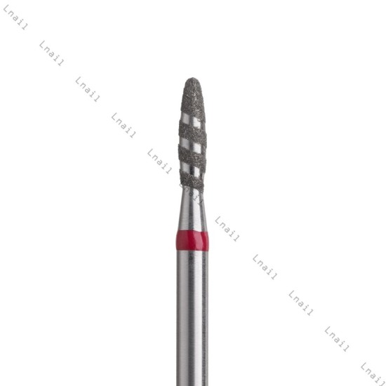 Fresa Diamante Tornado Ø2,1 mm Anello Rosso LL 8,0 mm