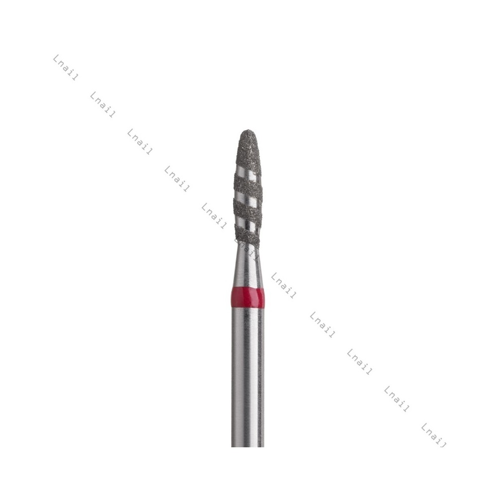 Fresa Diamante Tornado Ø2,1 mm Anello Rosso LL 8,0 mm