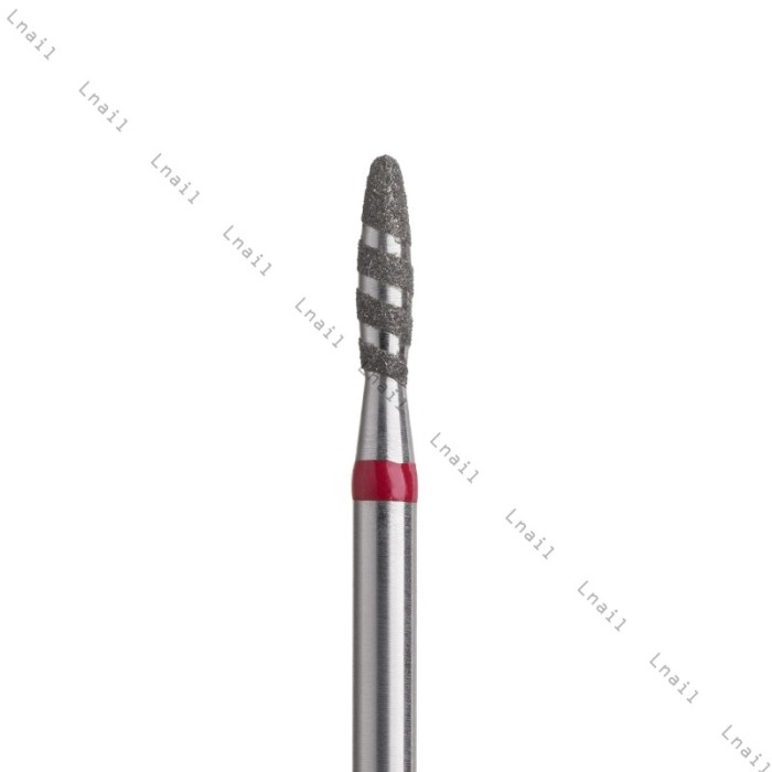 Fresa Diamante Tornado Ø2,1 mm Anello Rosso LL 8,0 mm