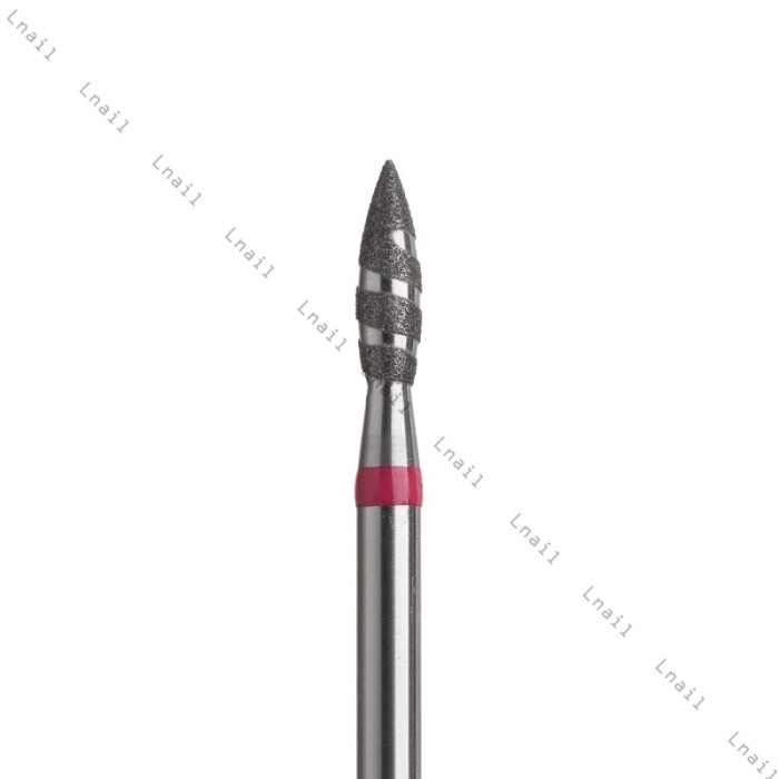 Fresa Diamante Tornado Ø2,3 mm Anillo Rojo LT 8,0 mm