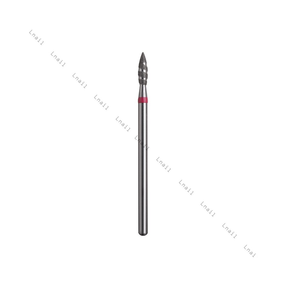 Fresa Diamante Tornado Ø2,3 mm Anello Rosso LL 8,0 mm