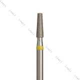 Fresa Diamante Cono Ø2,3 mm Anello Giallo LL 8,0 mm
