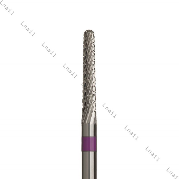 Carbide Bit Cone 2.3mm Violet Cross Cut WL 14.0mm