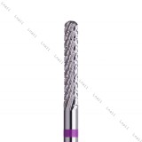 Carbide Bit Cylinder 2.3mm Violet Cross Cut WL 14.0mm