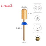 Fresa Cilindro 6.6mm Media Oro Corte Cruzado LT 12.7mm L/R
