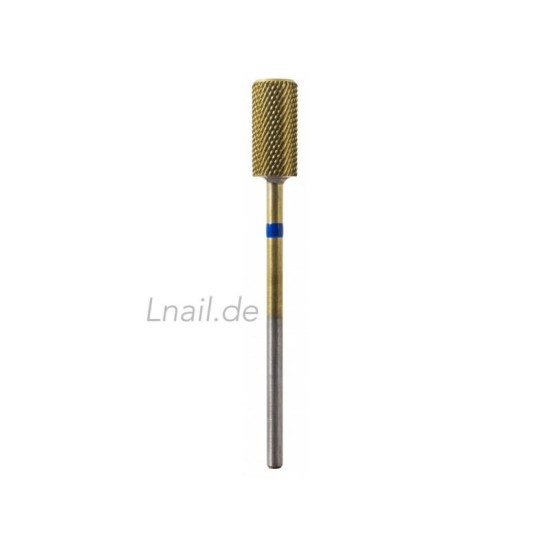 Carbide Bit Cylinder 6.6mm Medium Gold Cross Cut WL 14.0mm