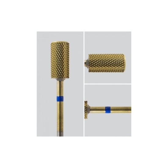 Carbide Bit Cylinder 6.6mm Medium Gold Cross Cut WL 14.0mm