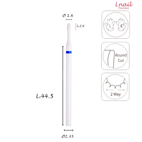 Fresa Maíz 1.6mm Media Corte Cruzado LT 2.6mm L/R