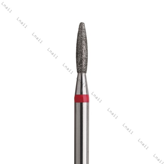 Fresa Diamante Llama Ø1,8 mm Anillo Rojo LT 8,0 mm