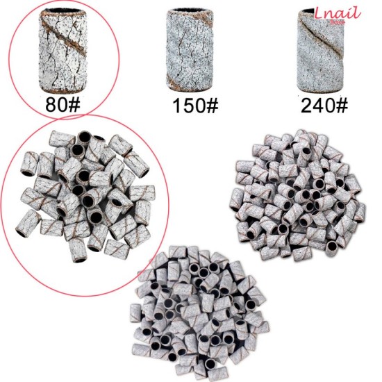 Bandas abrasivas 80# Zebra Ø7,0mm 50 uds | Lnail