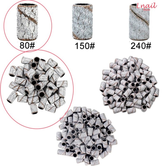 Bandas abrasivas 80# Zebra Ø7,0mm 50 uds | Lnail